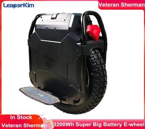 Veterano Leaperkim Sherman Max Electric Unicycle 1008V 3600WH Motor Power 2800W Offroad 20 polegadas 50e Bateria euuniciclo5151535