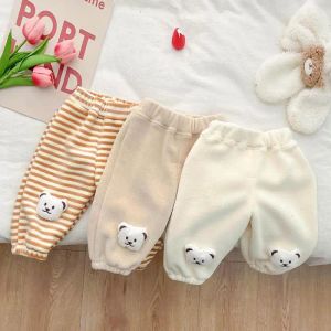 Pantaloni inverno nuovo bambino addensare pantaloni caldi cartone animato pile di vele da pile cotone ragazzo pantaloni casual più pantaloni harem per bambini in velluto