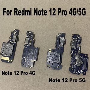 Para Xiaomi Redmi Nota 12 Pro 4g 5g Fast USB Carregamento Dock Dock Mic Microfone Connector Board Flex Cable Repair Global Global