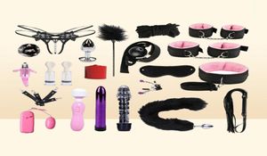 Set Sm Torture Tool Adult Fun Products Flirting with Female Slaves on the Bed Alter Binding Props Handcuffs and Whips YM097361778