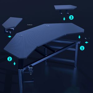 Gaming Tabel Designer Aeronave Mesas de computador Móveis de escritório em casa Rack de mesa de trabalho de mesa de trabalho ao vivo da mesa de trabalho