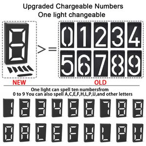 Números de casa externa LED PLACA SOLAR Lâmpada ao ar livre Apartamentos Apartamentos Placa do jardim sinal solar luzes recarregáveis