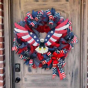 Fiori decorativi Giorna di Indipendenza Giorna per Giardino della porta d'ingresso Finestra di Natale Decorazioni patriottiche Affari a nastro
