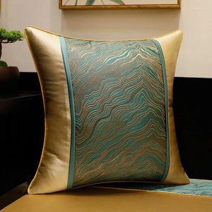 Pillow 45x45cm Patchwork Green Pillowcase Decorative For Sofa Geometric Chair Car Year Home Decoration