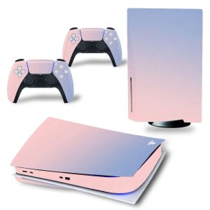 Aufkleber Farbübereinstimmung PS5 DISK Digital Editon Decal Skin Sticker für PlayStation 5 -Konsole und zwei Controller Vinyl -Aufkleber