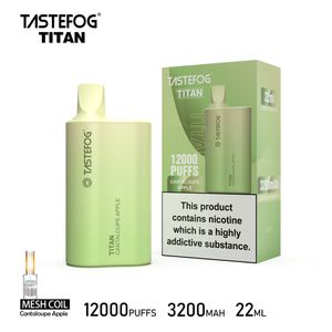 Shenzhen E papieros Hot Sprzedaż hurtowa jednorazowe Vape Pen Najnowszy zestaw oparów Tastefog Titan 12000 Puffs Hurtowa cena E papieros Puff Bar Stick STIR