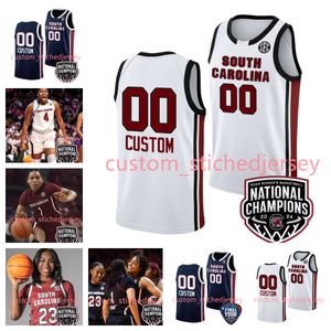 2024 Kvinnor Basket National Champions Victaria Saxton South Carolina Gamecocks Kamilla Cardoso Talaysia Cooper Brea Beal Laeticia Amihere Feagin Jerseys