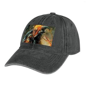 BERETS Ghost Rider Fire Skeleton su moto Cappello da cowboy Sun per bambini Cappelli di lusso Cappelli camionisti Man Women's Women's