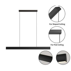 Modern LED Kolye Işığı 59 inç uzaktan kumanda, kısaltılabilir renk sıcaklığı, armatürler için uygun, 3000k-6000k, mutfak adası aydınlatması için ideal