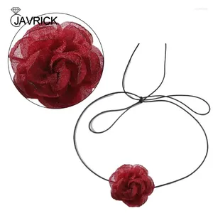 Choker Beautiful Fabric Flower Collar Necklace Stylish Chokers Chain Gift For Birthday