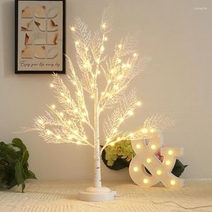 装飾的な花人工植物クリスマスブリッチツリーLEDライトデコレーションrmanictコーラルイヤーホーム装飾ベッドルームランプ