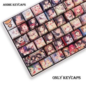 Zubehör Japanische Anime -Schlüsselkaps 132 Tasten PBT Keycap Dyesub XDA -Profil für Cherry MX Gateron Kailh Switch Mechanische Tastatur Benutzerdefiniert