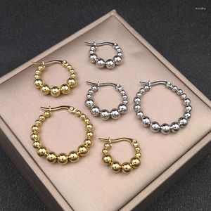 Orecchini a cerchio 6pcs/lotto Gollo in acciaio inossidabile in acciaio inossidabile in acciaio inossidabile per le donne gioielli Earring Party Gift Factory all'ingrosso