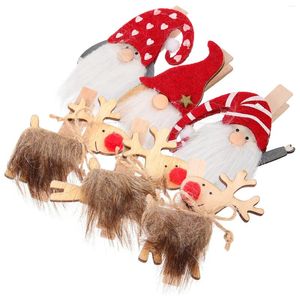 Cornici da 6 pezzi notti bomboniere Christmas Card Card Card File Clips Nuova Messaggio Immagine adorabile Decorativa