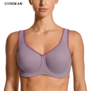 Sorto Sworthirts Syrokan Mulheres MAX MAX SOLID PLUS TAMANHO ALTO IMPACTO BUM SPORTS BRA TOPS GANHO BRA BRA INVALENTE BRALETE INVALENTE BRALETE SHOWSOOP