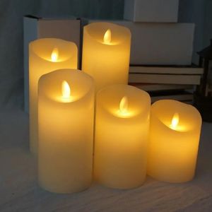 Remote or Not USB Rechargeable Candle Light LED Flameless Smooth Flickering Candles Lamp Home Party Bar table Decoration 240412