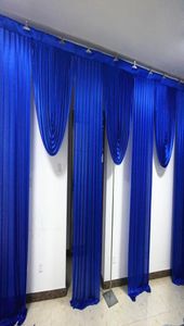 Bröllopsdekorationer Stylist Designs Backdrop Swags Party Curtain Drapes Celebration Stage Performance Bakgrund Satin Drape Wall 9080137