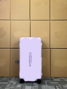 10a mala de qualidade mala de bagagem de bagagem de viagens de alumínio lavanda de lavanda quadrada gordura de caixa retangular Organizador de grande capacidade 33 polegadas.230923 220712