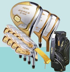 Nya herrgolfklubbar Honma S06 4 Star Golf Komplett uppsättning klubbar förarFairway Woodpterbag Graphite Golf Shaft Headcover 8037757