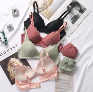 Bras Lace Brant Bra Краткий большой размер отжимания ABC Cup Bra Set Sexy Sets для женщин с ограниченным достопримечательным набором