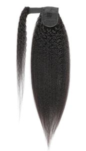 HOOk Loop Ponytails Kinky Straight Brazilian Peruvian Virgin Human Hair 824inch Yaki Natural Color Indian Human Hair 100g Hair 7238274