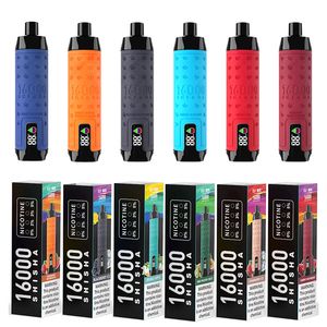 Elf Box Shisha 16000 Puffs Puff 16k Disposable Vape Mesh Coil E Cigarettes Adjustable Airflow Pre-filled 28ml E-liquid Rechargeable 600mah Battery Vaper 0% 2% 3% 5%