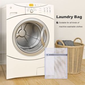 Tvättpåse Polyester klädstrumpor Mesh Wash Bag Washing Machine Net Tvättpåse Rough Mesh 23x30 cm