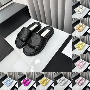 Slifori estivi di Parigi intrecciato C logoluxury designer women sandals in pelle trapuntata ch -gelat a doppio gelatina donna casual panlivelli piatti da spiaggia estiva