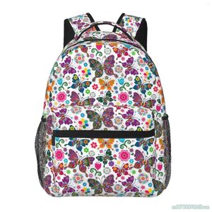 Backpack Girls Colorful Butterflies Water Resistant College School Bags Bookbag Women Travel Hiking Camping Daypack