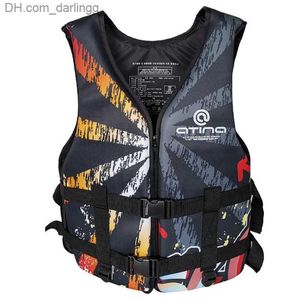 Life Vest Buoy Neoprene Rubber Professional Life Vest Mens Life Jacket Buoyancy Life Jacket Fishing Surfing Life Vest Swimming SwimsuitQ240412