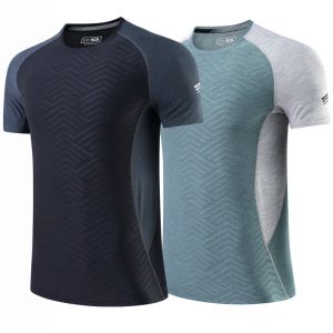 Camisetas 2022 novas roupas de marca Fitness Running Men Oneck Tshirt Spandex Bodybuilding Sport Shirts Tops Gym Men Tir