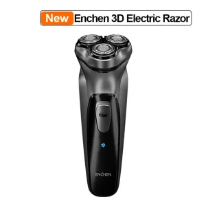 Shavers Original Enchen Blackstone 3D Electric Shaver 3 Floating Blocking Rechargeble Beard Razor Trimmer Typec USB för män