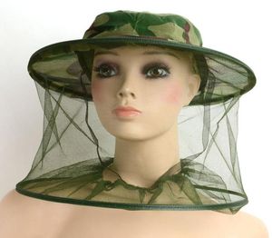 Moskito -Insekten -Bienenwiderstand Sonnen Netz Netz Mesh Kopf Gesichtsschutz Hut Cap Deckung für Männer Frauen Outdoor Fischerei Jagd Camping2003118