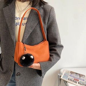 Bag Tobo Women Orange Underarm Retro Solid Color Multi Colors Fashion Design Girls Small Shoulder Bulls Cotton Handväskor