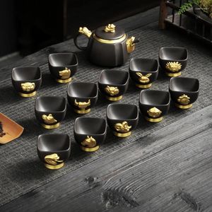 Teaware set avancerad kinesisk kontor Tea set kafé gaiwan bärbar keramisk magnetisk matcha japanska porcelanato -tillbehör