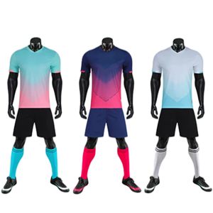 T-shirts Fashion Men Kids Football Maglie da calcio Kits Soccer Tshirt Uniforms Set di futbol che gestisce abbigliamento da allenamento da jogging