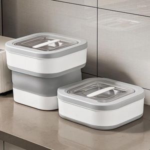 Storage Bottles Kitchen Boxes Rice Containers Cereal Container Plastic With Lids Useful Things For Box Food