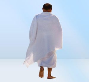 Roupas étnicas Arábia Muçulmana Hajj Ihram Umrah Tootes Men Oração de Oração Shawl Peregrinação Hidrofílica Islâmica Meca Costume de Adoração Turca 2234131