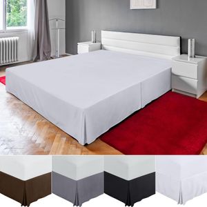 Hotelbett Rock Hotelqualität weicher Bettwäsche Vollfarbener Queensize-Bett Rock mit einfach sitzender 14-Zoll-Kaufzeit-Tropfenverblutung für Schlafzimmer