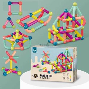 Decompressione giocattolo per bambini Magnetic Building Building Buildings Designer Magnet costruttore Brick Rod Montessori Educational Toys for Children Girl Girl Gift 240413