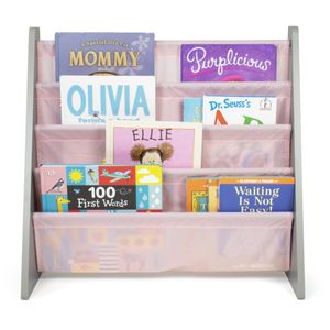 Humble Crew Sophie Kids Bücherregal mit 4 Regalen Buch Organizer, Pink