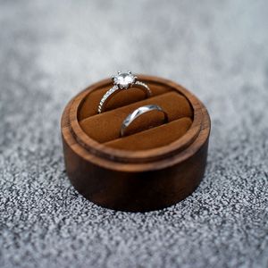 Деревенское обручальное кольцо коробка персонализированная упаковка окончания свадебного декора