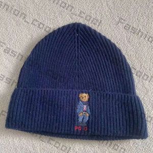 Gorro de pólo designer de luxo urso de lã de malha para homens e mulheres 2023 Chapéu de lã de algodão quente Ciclismo de vento e chapéu frio 401