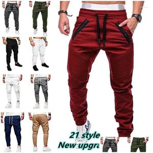 Mens Pants Casual Sports Sweatpants Manlig joggare last Harem Pencil DString Trousers Streetwear Drop Delivery Apparel Clothing Othzn
