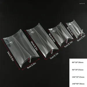 Geschenkverpackung 10pcs Kissen Form klare PVC Candy Box transparente Verpackung Hochzeits Geburtstagsfeier Gefälligkeiten Dekoration Supplies