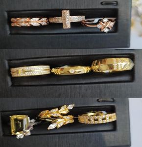 Orecchini che penzolano a catena del lampadario link diamante t un braccialetto di gioielli di lusso orologio da donna per la festa della moda di moda G8197086