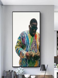 Biggie Smalls płótno plakaty sztuki i grafiki Portriat of Biggie Smalls Płótna obrazy na ścianie nowoczesne zdjęcie domowe wystrój domu1546278