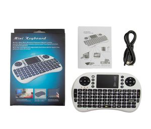 Controles remotos portáteis Teclado Mini i8 sem fio com touchpad para PC Pad Google Andriod TV Box5535522