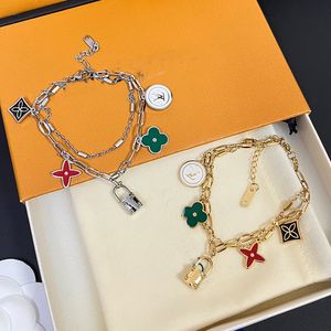 Braccialetti a trifoglio di design a caldo 4a designer gioielleria ragazze regali laser diamante fascino diamante braccialette da ballo da ballo femminile di qualità superiore