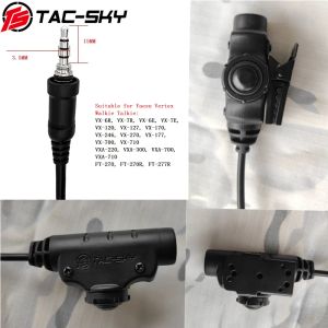 Aksesuarlar Tacsky PTT V2 U94 PTT Adaptörü Yaesu Vertex Fişleri VX6R VX7R VX6R VX7R FT270 Walkie Talkie Tactical Headset Adaptör